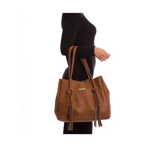 Geantă din piele Isabella Rhea no. 1165, maro cognac-image-2
