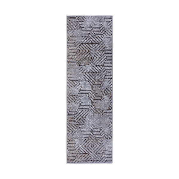 Covor tip traversă Hanse Home Lux Polygon, 70x200 cm, gri