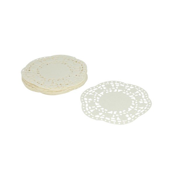 Set 40 suporturi din hârtie pentru prăjiturele Metaltex, ø 11 cm, alb-image-1