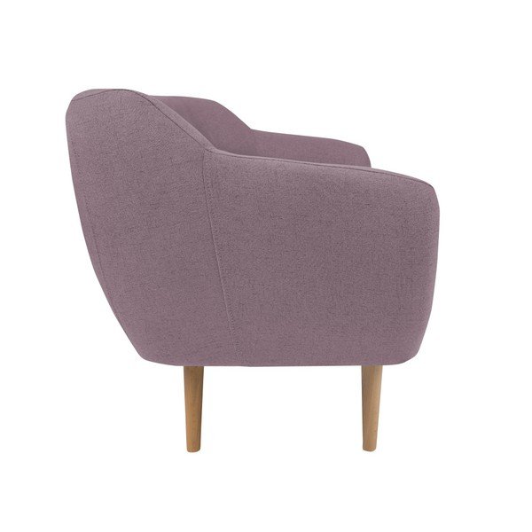 Canapea cu 2 locuri Mazzini și picioare de culoare deschisă Sofas Sicile, roz-image-2
