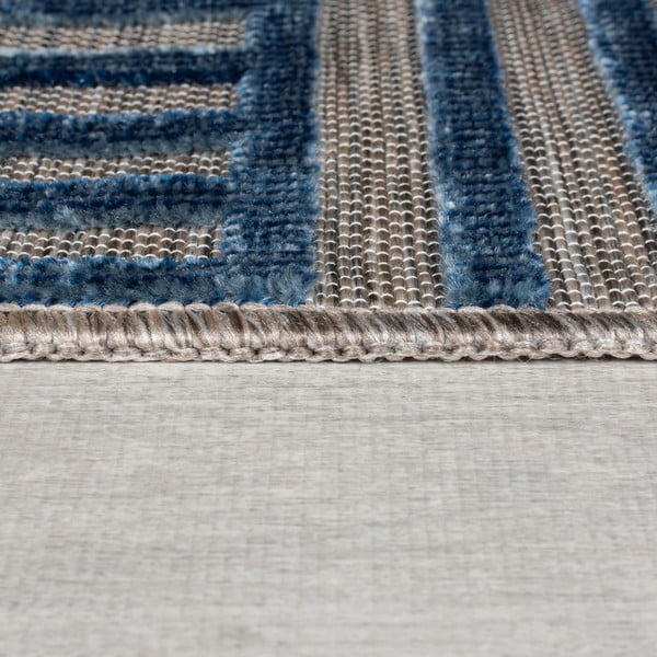 Covor pentru exterior și interior albastru închis 120x170 cm Vigo Blocks – Flair Rugs-image-4