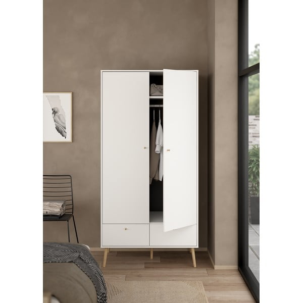 Șifonier alb 99x200 cm Bodo – Tvilum-image-1