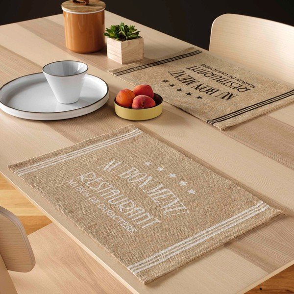 Suport pentru farfurii din iută 30x45 cm Diner – douceur d'intérieur-image-2