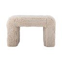 Puf bej cu tapițerie din blană artificială Bobbie – Bloomingville