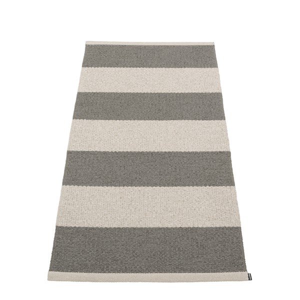 Covor tip traversă pentru interior și exterior gri antracit/crem 70x150 cm Bob Charcoal Linen – Pappelina