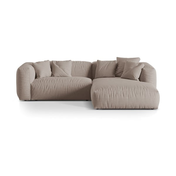 Colțar modular bej (cu colț pe partea dreaptă) Martina – Micadoni Home