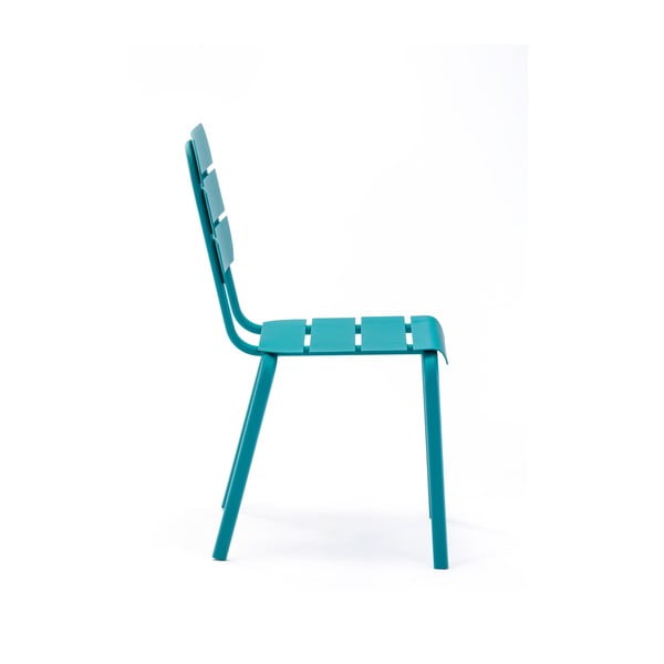 Scaune de grădină albastre 4 buc. din metal Alicante – Ezeis-image-1