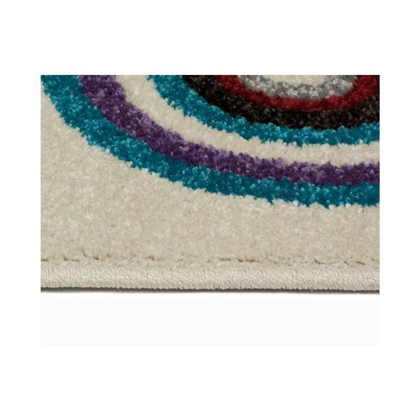 Covor Universal Boras Circles, 57 x 110 cm, alb -image-1