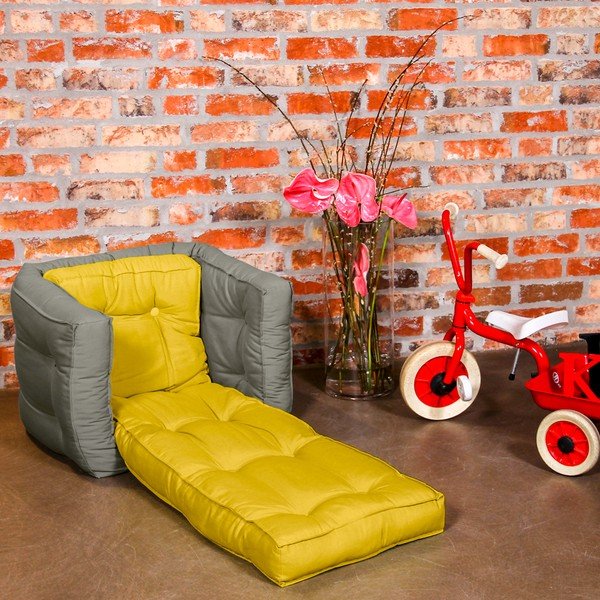 Fotoliu pentru copii Karup  Baby Dice Amarillo/Gris-image-4