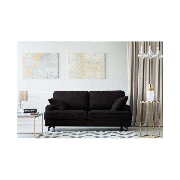 Canapea cu 3 locuri Kooko Home Salsa, negru -image-1