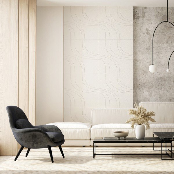 Panouri acustice 2 buc. din material textil 60x60 cm Waves II – Styler-image-1