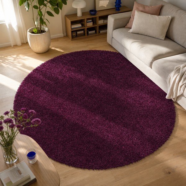 Covor rotund Universal Aqua Liso, ⌀ 80 cm, violet-image-1