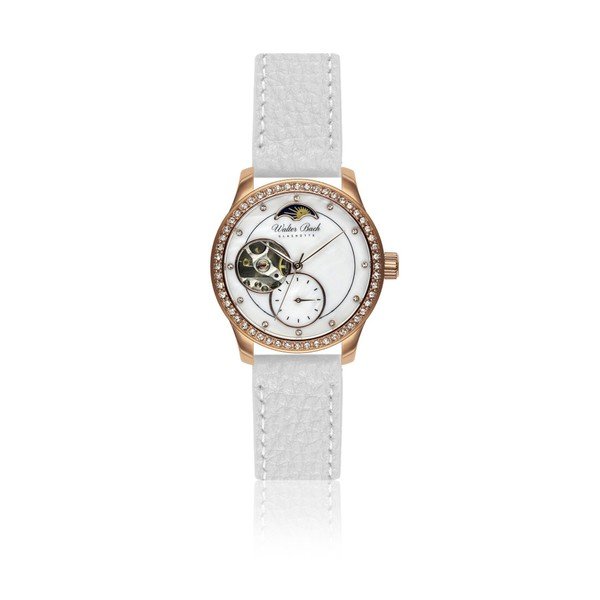 Ceas damă cu curea din piele naturală Walter Bach Union, alb