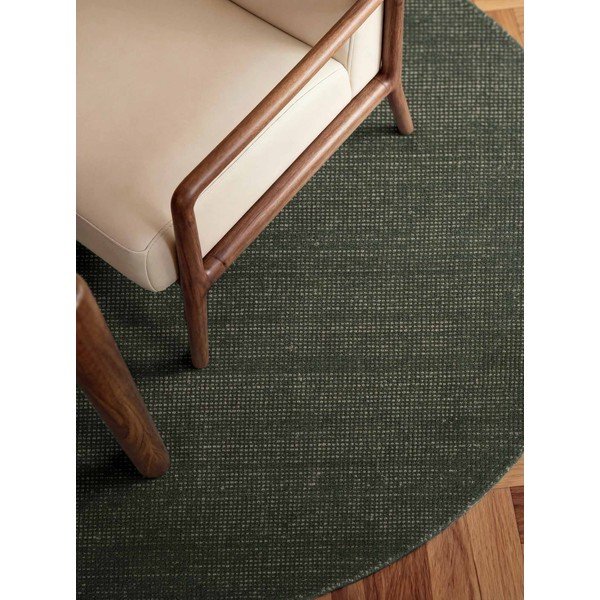 Covor verde închis țesut manual rotund din lână ø 160 cm Greenwich – Ted Baker-image-2