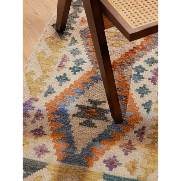 Covor tip traversă reversibil, țesut manual din lână 60x190 cm Kamal Oasis – Nouristan-image-3
