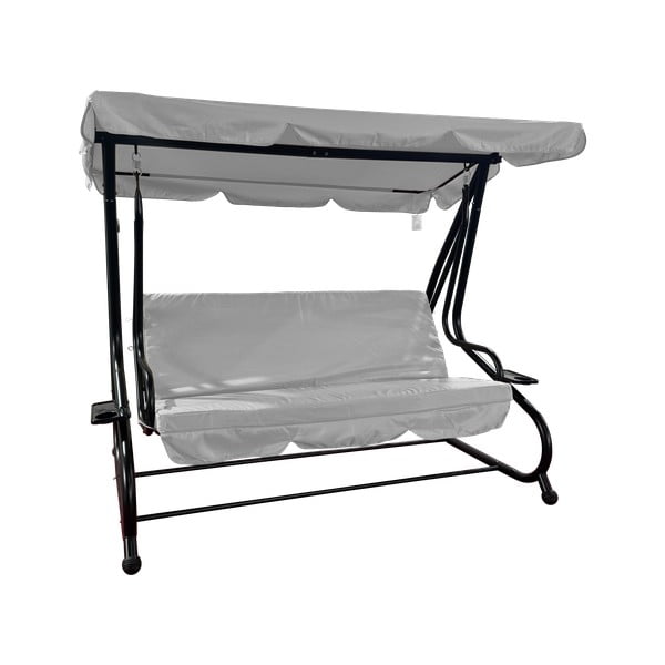 Balansoar de grădină gri din metal Deluxe II – Rojaplast