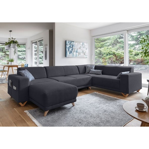 Colțar gri antracit extensibil/cu spațiu de depozitare (cu colț pe partea dreaptă/în formă de "U") Classy Sophie – Miuform-image-3