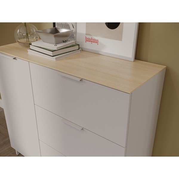 Dulap crem cu aspect mat 109x98x40 cm Savoca – Germania-image-1