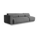 Șezlong modular gri (cu colț pe partea stângă ) Flex Felix – Miuform