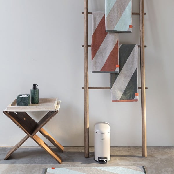 Prosop kaki din bumbac organic din frotir 70x133 cm Diagonal – Mette Ditmer Denmark-image-2