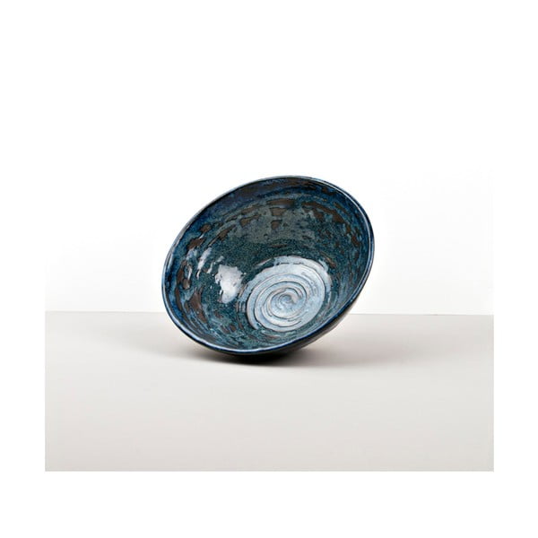 Bol ceramic pentru tăiței Made In Japan Copper Swirl, ⌀ 20 cm, albastru