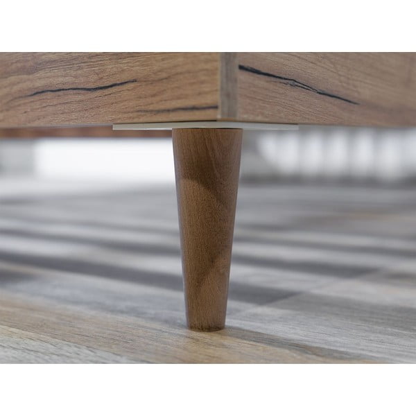 Pat matrimonial arămiu/natural cu somieră 180x200 cm Oceane – Bobochic Paris-image-3