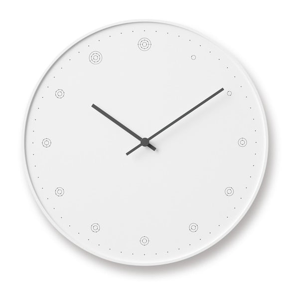 Ceas de perete Lemnos Clock Molecule, ⌀ 29 cm, alb