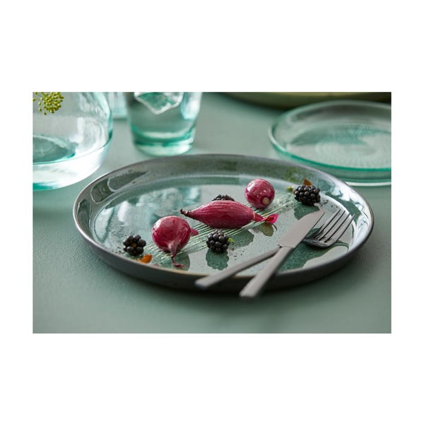 Farfurie verde/neagră din gresie ø 27 cm Gastro Green/Black – Bitz-image-2