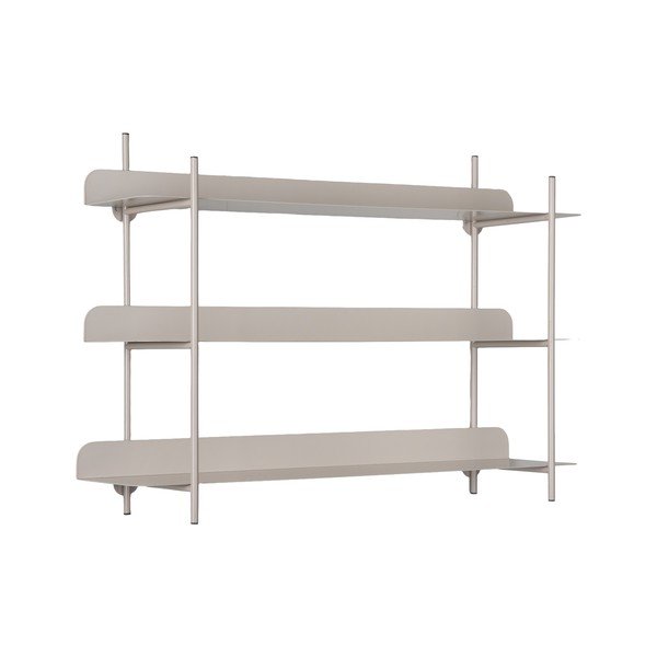 Raft gri etajat din metal 60 cm Riqueza Tres – PT LIVING-image-2