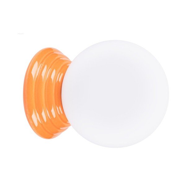 Aplică de perete portocalie din ceramică ø 12 cm Farsa – Sollux