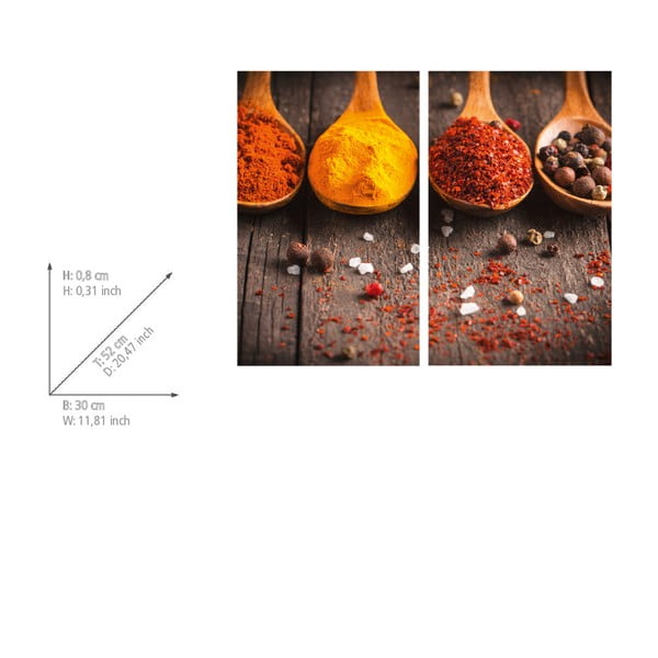 Protecții de aragaz 2 buc. din sticlă temperată 52x30 cm Curry – Allstar-image-2