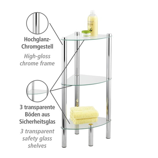 Raft de colț Wenko Corner, 3 polițe-image-2
