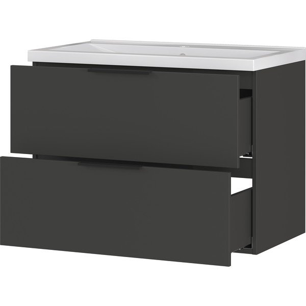 Dulap cu chiuvetă gri antracit suspendat cu aspect mat 81x65 cm Crandon – Germania-image-3