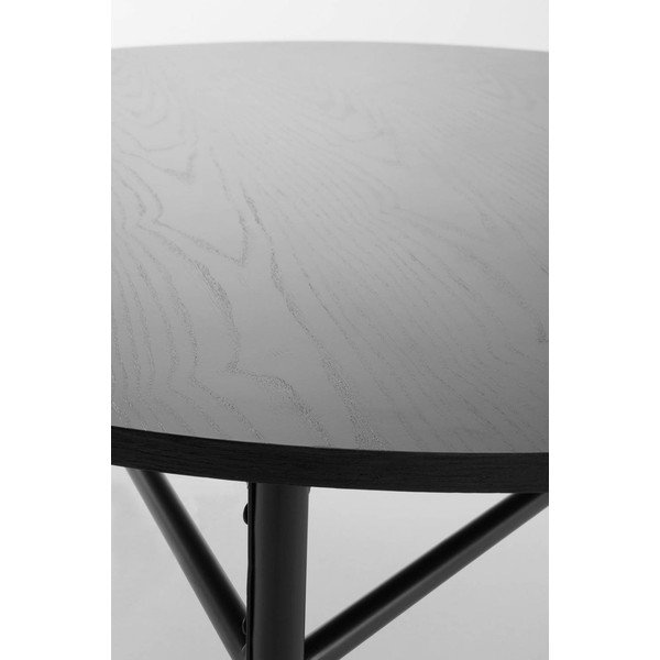 Măsuță de cafea neagră rotundă din metal ø 100 cm Valley – Jotex-image-3
