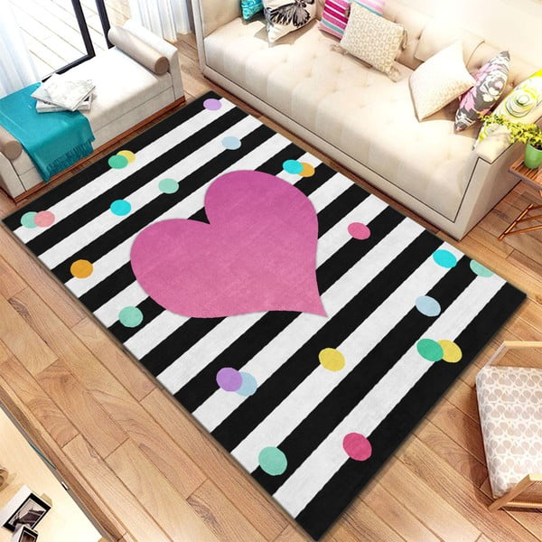 Covor Homefesto Digital Carpets Heart, 100 x 140 cm