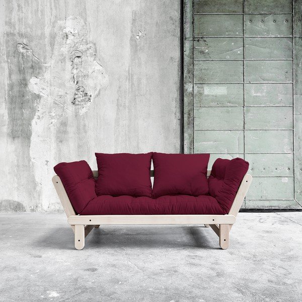 Canapea extensibilă Beat Beech/Light Bordeaux
