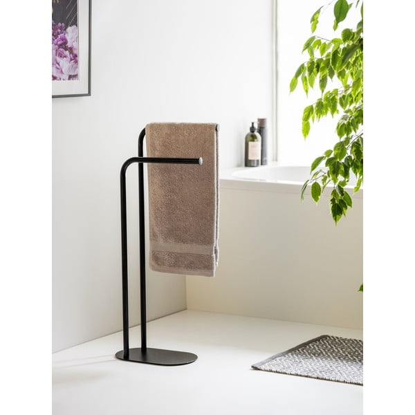 Suport pentru prosoape negru din oțel Levante – Wenko-image-1