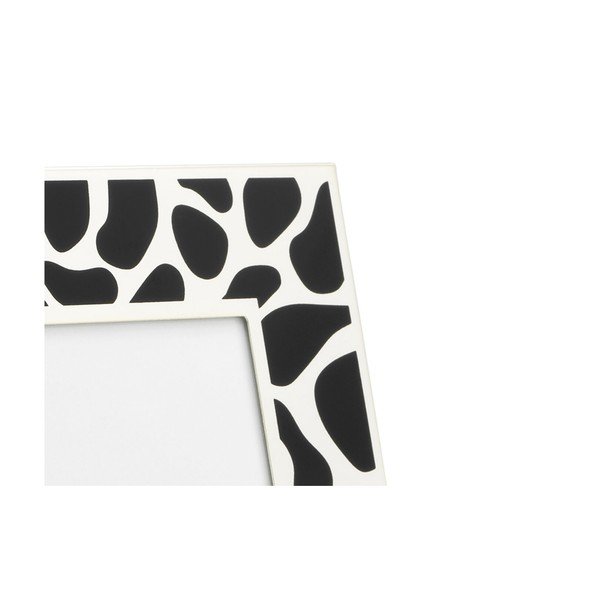 Ramă foto neagră-albă de sine stătătoare/de suspendat din metal 16,5x22 cm Leopard – Zilverstad-image-1
