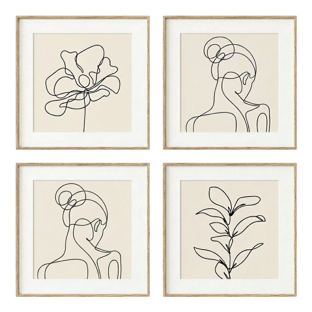 Tablouri 4 buc. 30x30 cm