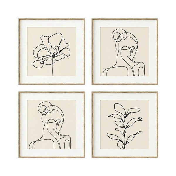Tablouri 4 buc. 30x30 cm  