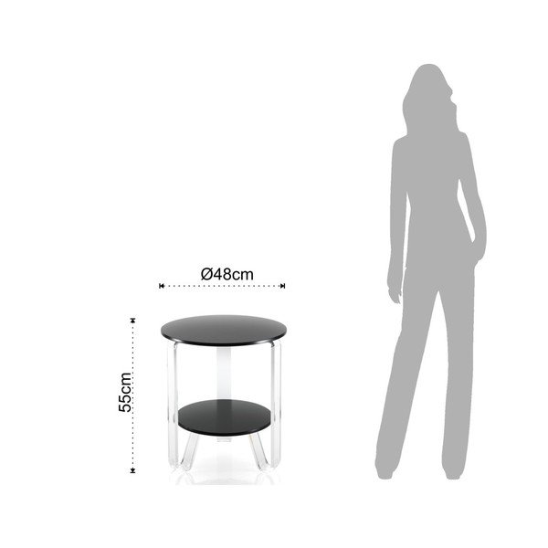 Măsuță de cafea Tomasucci Poole, ⌀ 48 cm, negru-image-2