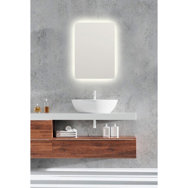 Oglindă de perete cu led 50x70 cm Luna – Mirrors and More-image-1