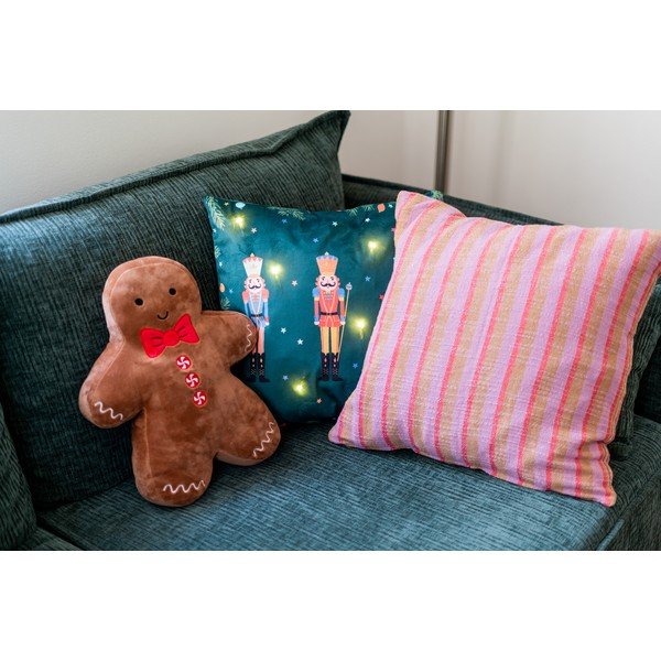 Pernă decorativă 45x45 cm  cu model de Crăciun Nutcracker – Catherine Lansfield-image-1