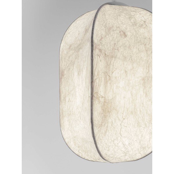Lustră albă din metal cu abajur textil ø 30 cm Pierida – Nova Luce-image-1