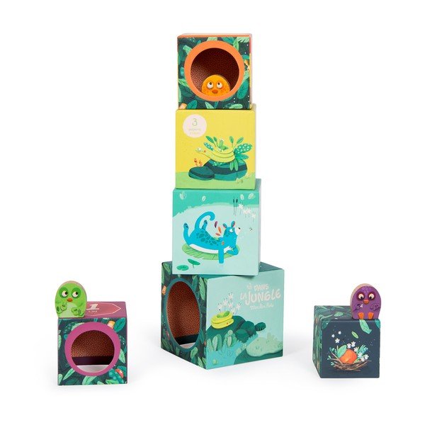Turn din cuburi Dans la Jungle - Moulin Roty