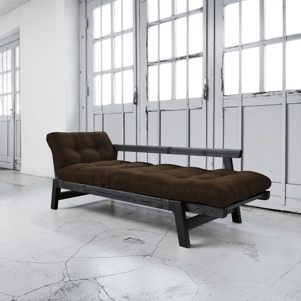 Canapea extensibilă Karup Step Black/Choco Brown-image-3