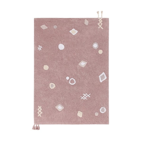 Covor pentru copii roz lavabil/țesut manual din bumbac 140x200 cm Noah – Lorena Canals