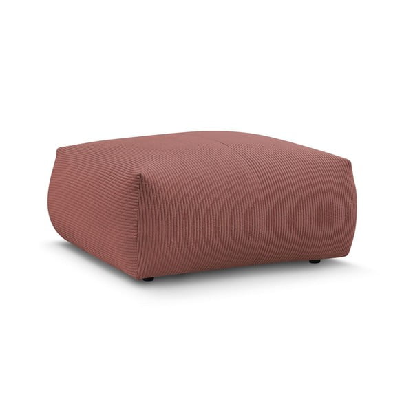 Taburet roz deschis cu tapițerie din catifea reiată Voltaire – Bobochic Paris-image-3