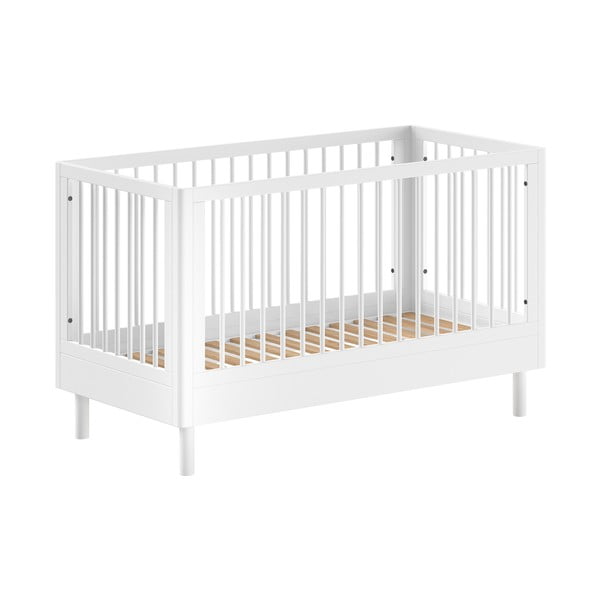 Pătuț alb din lemn de fag 70x140 cm Forrest – Vipack