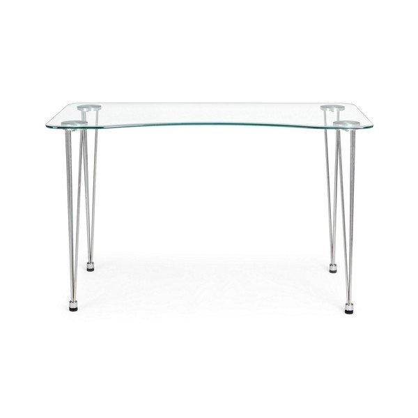 Birou cu blat din sticlă 60x120 cm Rondo – Bizzotto-image-4